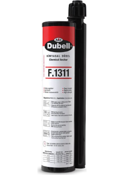 F1311 Kimyasal Dübel Epoksi 345 ml