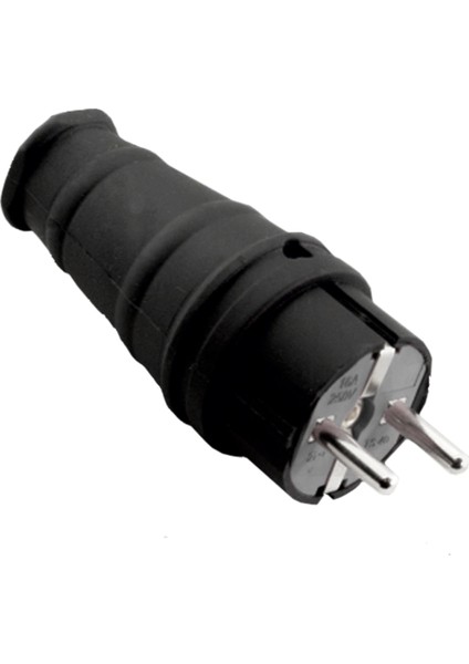 Monofaze Kauçuk Erkek Fiş 16A 250V