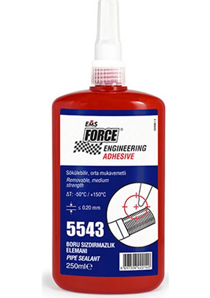 Ems Force 5543 Boru Sızdırmazlık Elemanı Sıvı Conta Keten 250 ml