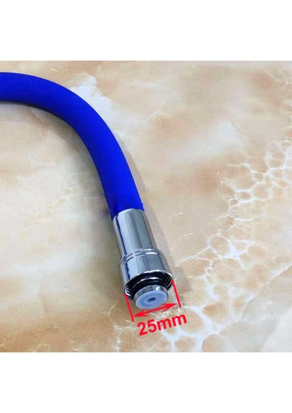 Mavi Kubar Esnek Silikonlu Oynar Başlı Musluk Batarya Başlığı fırsatları