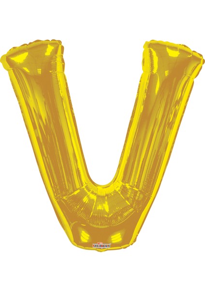 Folyo Balon Harf V Gold 34'' (86CM)