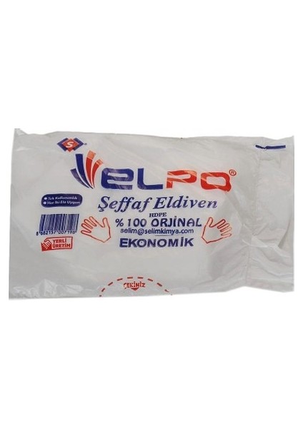 Şeffaf Eldiven 100'LÜ 50 Paket