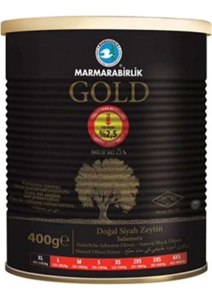 Gold Doğal Siyah Zeytin 400 gr