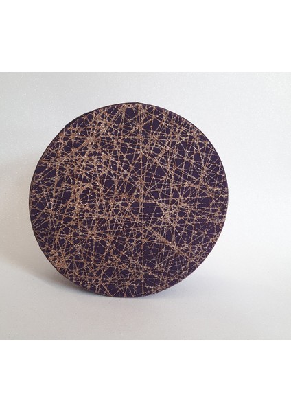 Kutu Yuvarlak Mor Altın 20CM x 20CM x 7cm
