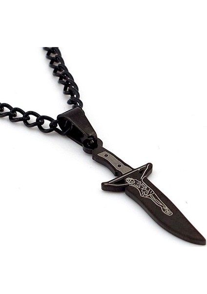 Jesus Christ Katolik Haç Isa Hançer Çelik Erkek Kolye Q0282