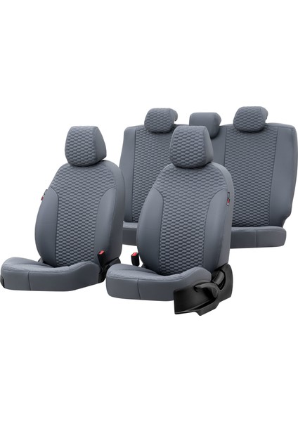 V.w. Transporter T-4 1992-2003 4+1 (5 Kişi) Özel Üretim Koltuk Kılıfı Tokyo Design Deri Füme