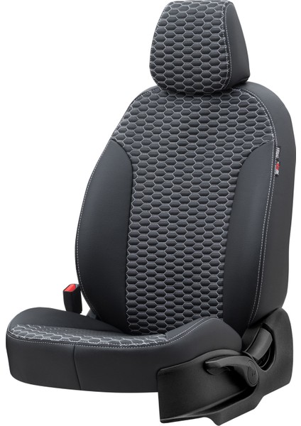 V.w. Transporter T-5 2004-2015 4+1 (5 Kişi) Özel Üretim Koltuk Kılıfı Tokyo Design Deri Siyah - Beyaz