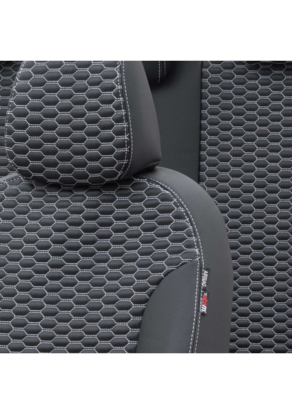 Volvo S60 2010-2018 Özel Üretim Koltuk Kılıfı Tokyo Design Deri Siyah - Beyaz modelleri