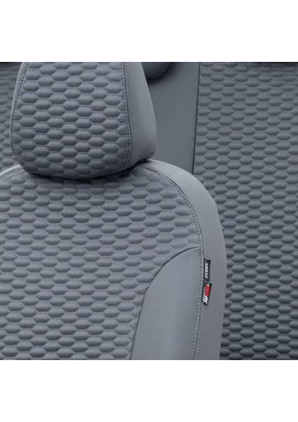 Jeep Compass 2018-Sonrası Özel Üretim Koltuk Kılıfı Tokyo Design Deri Füme