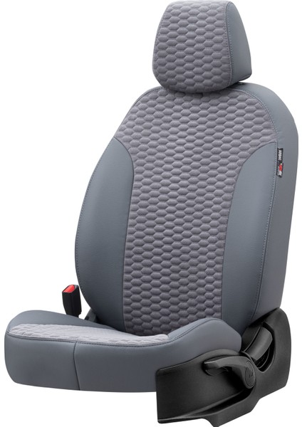 Peugeot 5008 2010-2016 5 Kişi Özel Üretim Koltuk Kılıfı Tokyo Design Tay Tüyü Füme