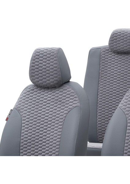 Peugeot 5008 2010-2016 5 Kişi Özel Üretim Koltuk Kılıfı Tokyo Design Tay Tüyü Füme