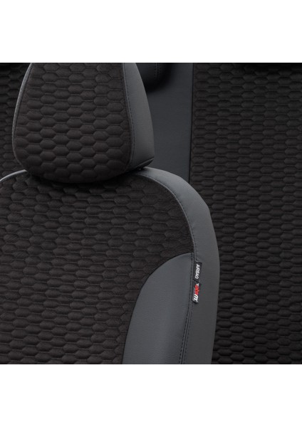 Peugeot 5008 2010-2016 5 2 (7 Kişi) Özel Üretim Koltuk Kılıfı Tokyo Design Tay Tüyü Siyah