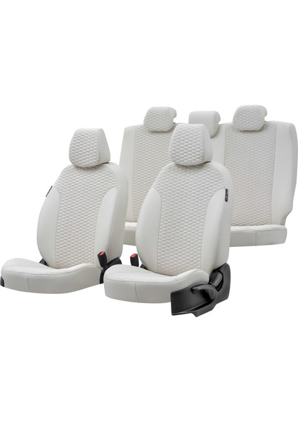 Seat Cordoba 2003-2009 Özel Üretim Koltuk Kılıfı Tokyo Design Tay Tüyü Fildişi