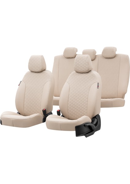Ssangyong Korando 2019-SONRASI Özel Üretim Koltuk Kılıfı Tokyo Design Deri Bej