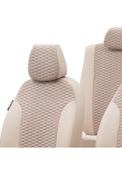 Skoda Octavia 1999-2004 Özel Üretim Koltuk Kılıfı Tokyo Design Tay Tüyü Bej