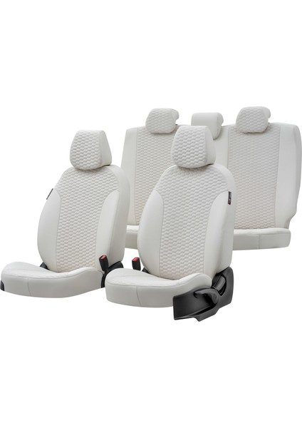 V.w. Transporter T-4 1992-2003 8+1 (9 Kişi) Özel Üretim Koltuk Kılıfı Tokyo Design Tay Tüyü Fildişi