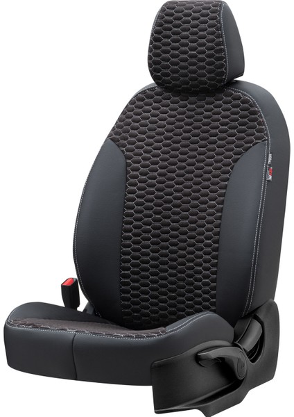 V.w. Transporter T-5 2004-2015 5+1 (6 Kişi) Özel Üretim Koltuk Kılıfı Tokyo Design Tay Tüyü Siyah - Beyaz