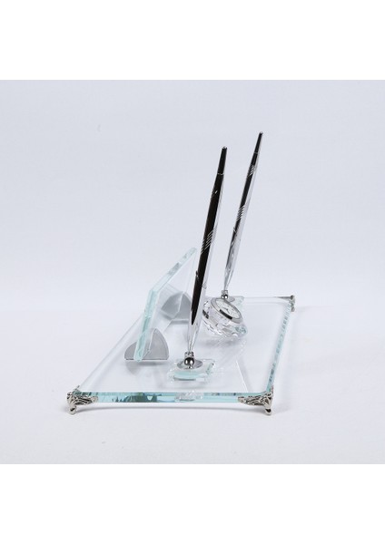 İsme Özel Kristal Masaüstü İsimlik Gümüş modelleri