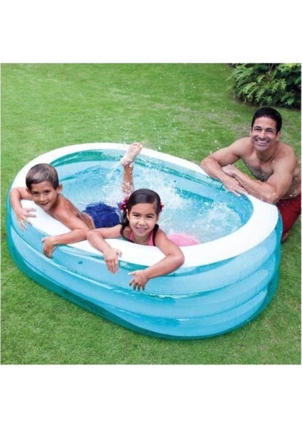 Şeffaf Oval Havuz 163X107X46CM
