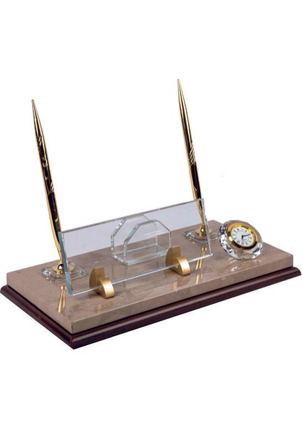 Sk 550 İsme Özel Ahşap Tabanlı Mermer Set Doğal Dekoratif Mermer Masaüstü İsimlik modelleri