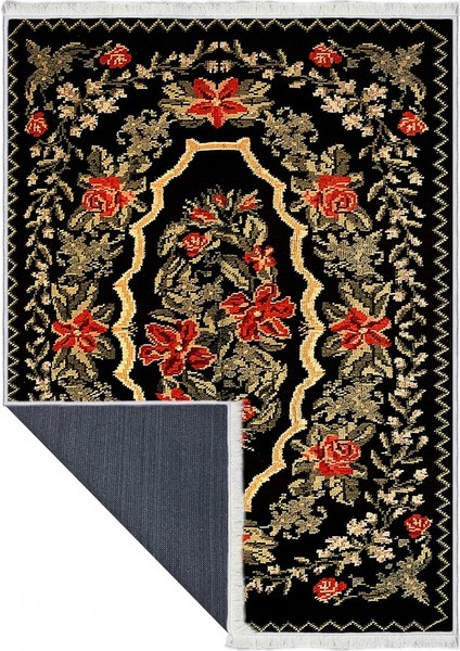 Makinede Yıkanabilen Leke Tutmaz Kolay Temizlenir Dokuma Taban Kumaş Üzerine Dijital Baskı Saçaklı Halı 80 x 140 cm