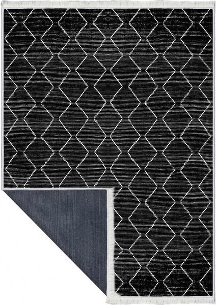Makinede Yıkanabilen Leke Tutmaz Kolay Temizlenir Dokuma Taban Kumaş Üzerine Dijital Baskı Saçaklı Halı 80 x 200 cm