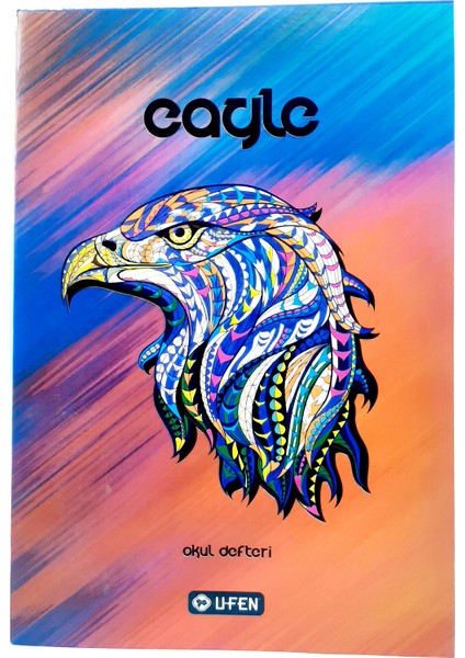 Karton Kapak Defter 40 Yaprak Harita Metot Çizgili Defter