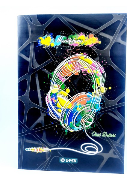 Karton Kapak Defter 80 Yaprak Harita Metot Çizgili Defter