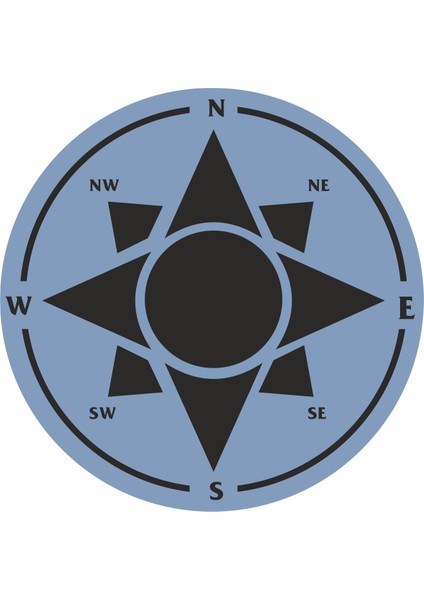 Outdoor Adventure Camping Pusula Sticker - 22096