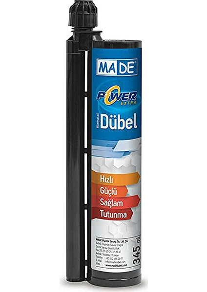 Made Dubel Made Power Extra Kimyasal Dübel 345 ml