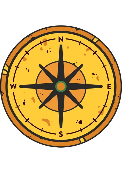 Outdoor Adventure Camping Pusula Sticker - 22098