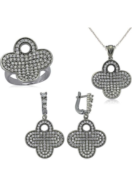 Gümüş Çiçek Bayan Set