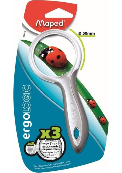 Büyüteç Ergologıc X3 50 mm Gri 039100