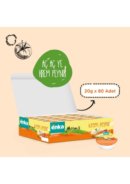 Gurme Krem Peyniri 20 gr x 80 'li