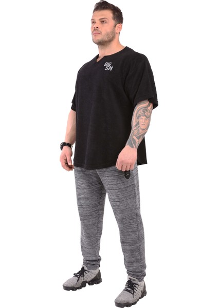 Oversize Erkek T-Shirt Havlu Antrenman Üstü Big Sam 3293