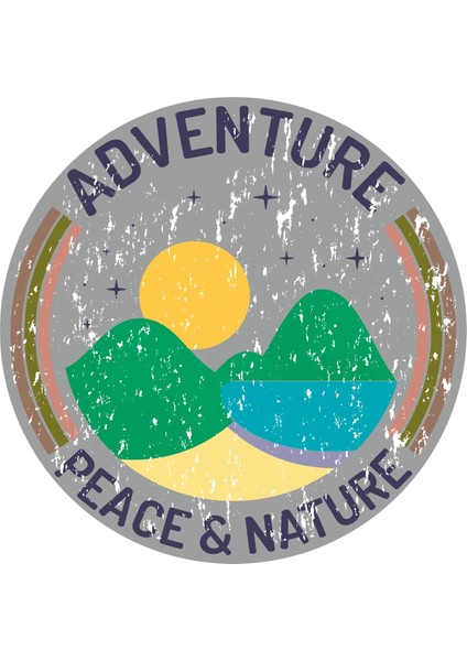 Outdoor Adventure Camping Peace Sticker - 22089