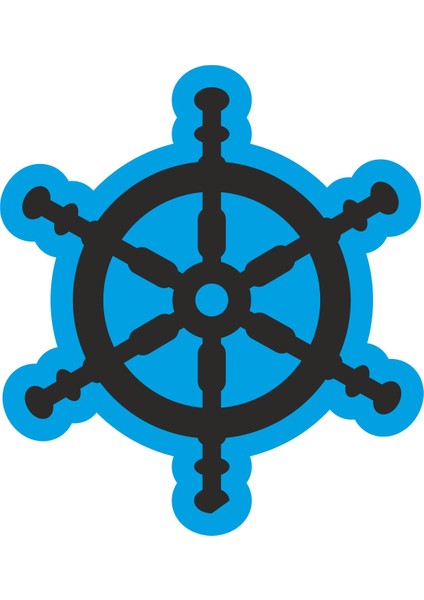 Deniz Gemi Dümen Sticker - 22102