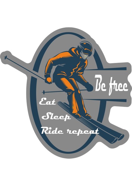 Vintage Ski-Kayak-Snowboard Sticker - 24115