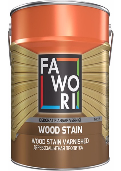 Wood Stain Dekoratif Ahşap Verniği 0,75 L Rustik Açık Meşe