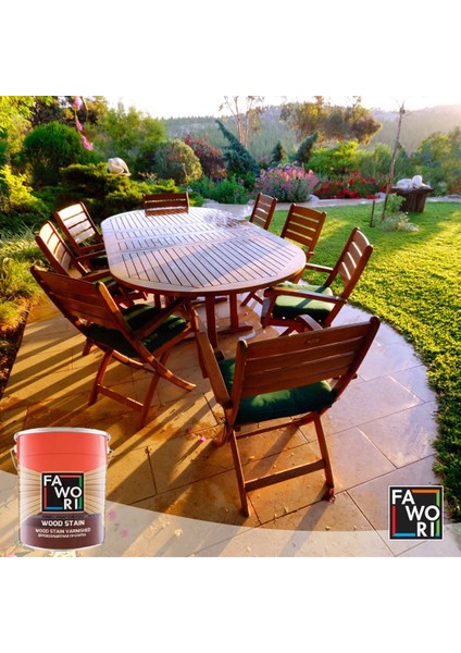 Wood Stain Dekoratif Ahşap Verniği 0,75 L Rustik Koyu Meşe