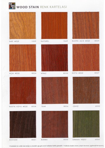 Wood Stain Dekoratif Ahşap Verniği 0,75 L  Teak Rengi