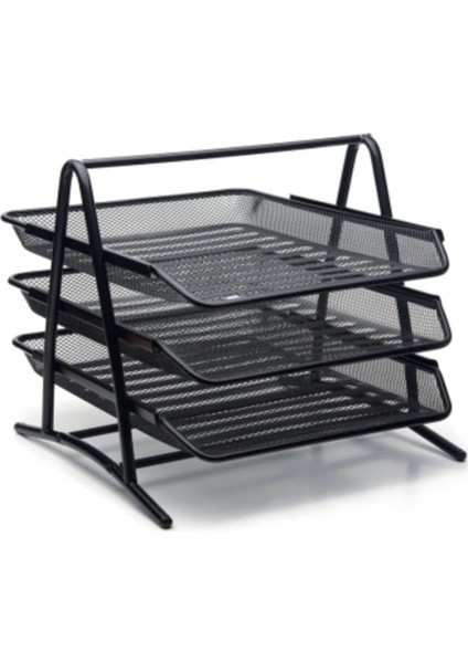 3'lü Metal Evrak Rafı