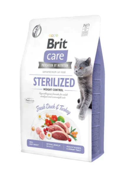 Brit Care Tahılsız Sterilised Weight Control Ördekli Kedi Maması 7kg