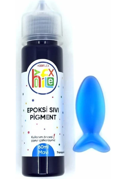 Epoksi Reçine Bazlı Sıvı Pigment Boya Transparan 60 ml Mavi