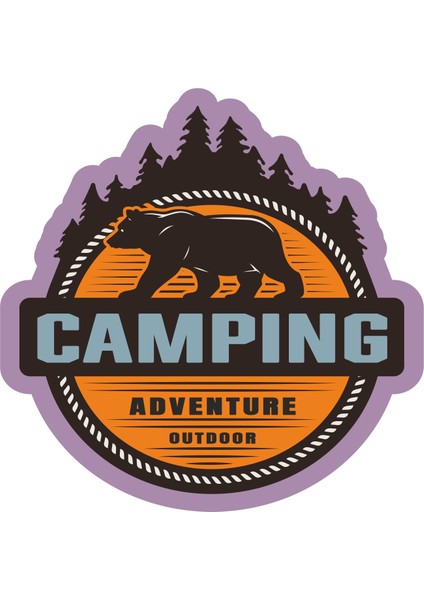 Outdoor Adventure Camping Sticker - 22087
