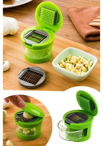 Garlic Chopper Hazneli Sarımsak Ezici ve Doğrayıcı