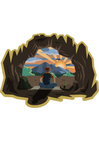 Outdoor Adventure Camping Sticker - 22076