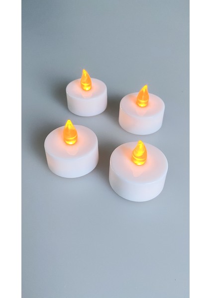 PD202-4 4'lü Led Tealight - Yanma Efektli X2 Paket