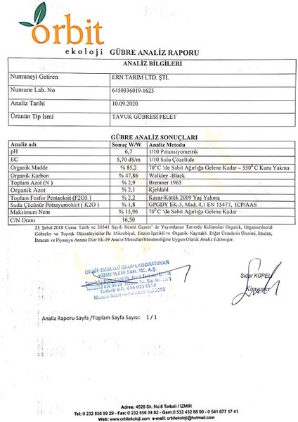 Tolaştırılmış Organik Pelet Gübre 25KG