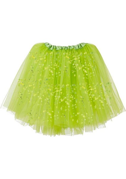 Yeşil Renk Tül Etek Bale Tütü 3-8 Yaş Çocuk
